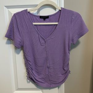 Love Ellie purple tee with adjustable side ties
